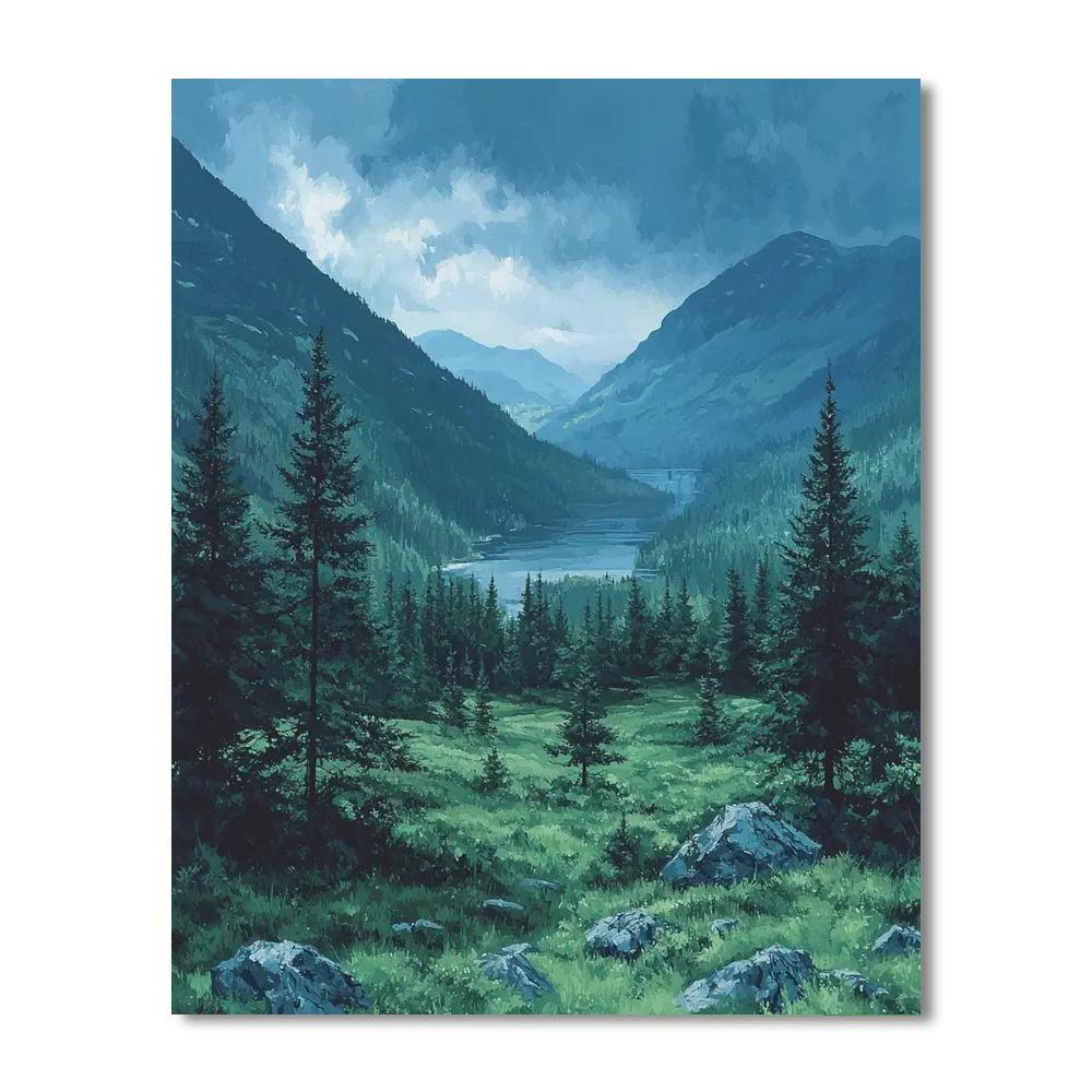 Thomas Cole Inspired Wilderness Echo  Paint By Number