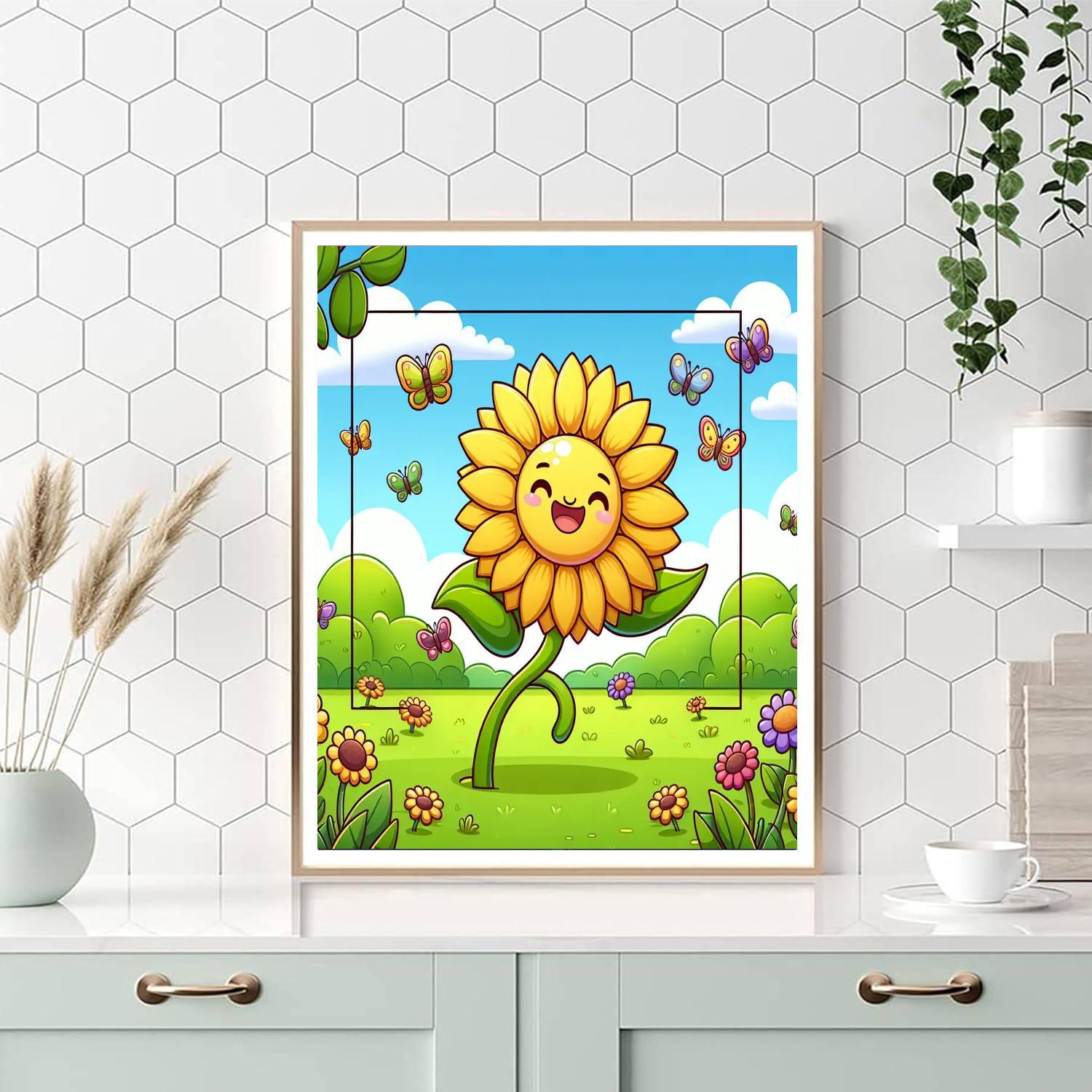 Adventurous Sunflower DIY Paint By Numbers