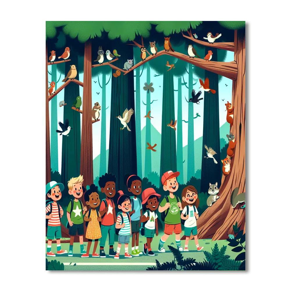 Giant Sequoia Adventure Number Painting