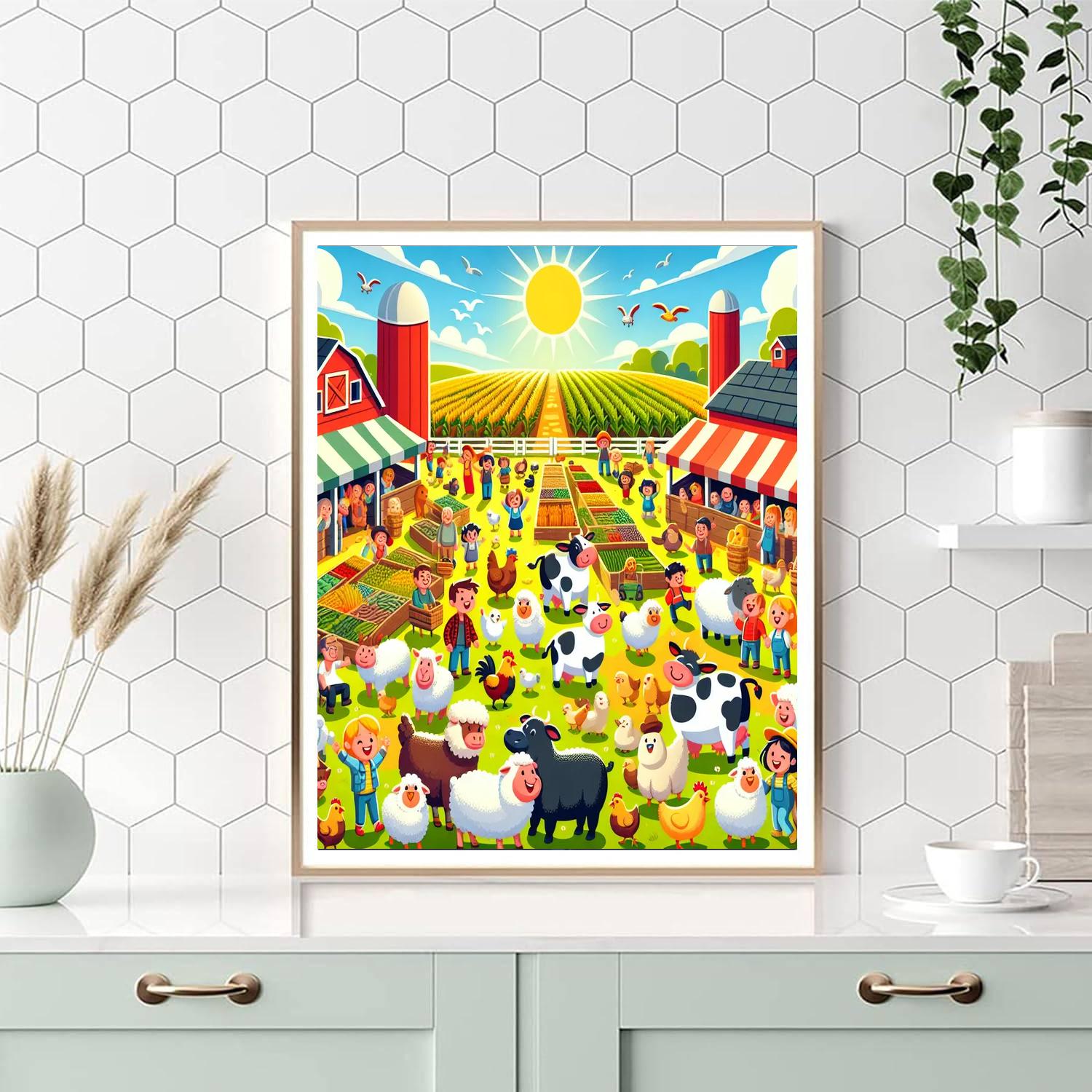 Sunny Day Farm Fest Paint By Numbers