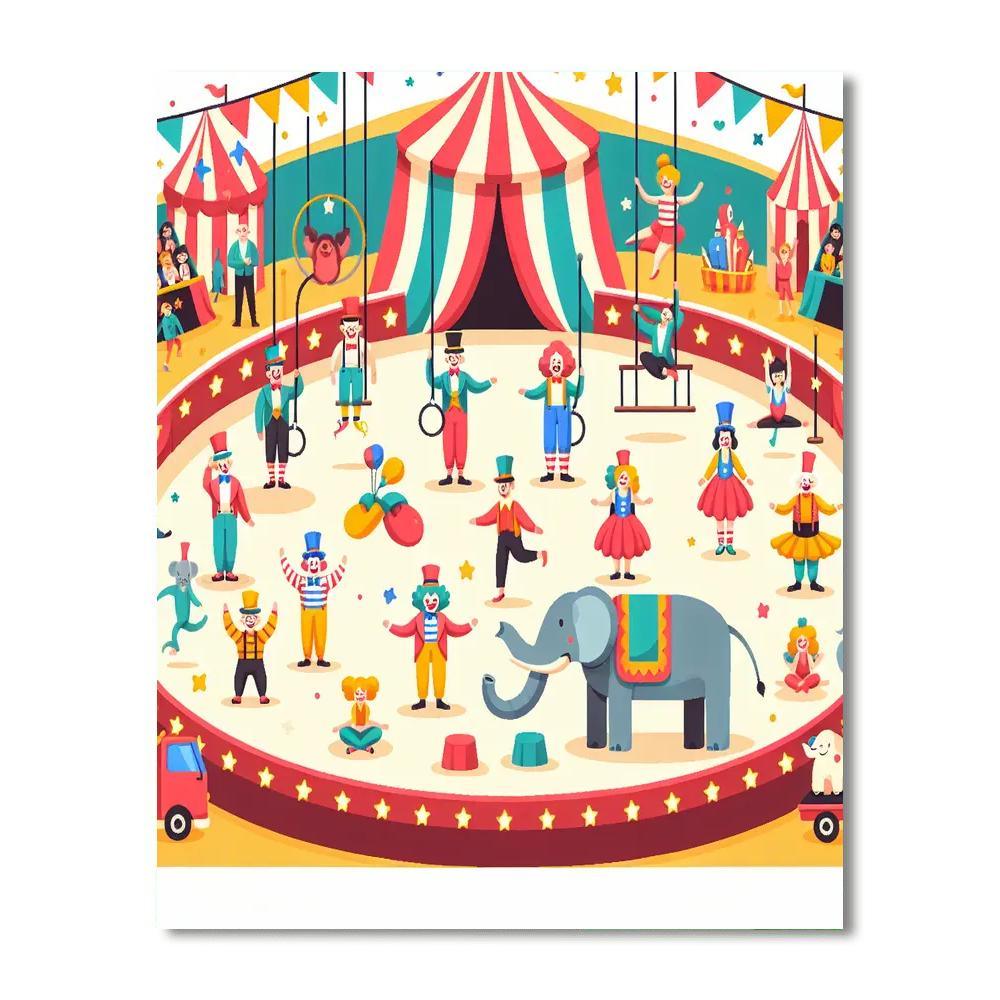 Circus Stars Show Paint By Numbers Art