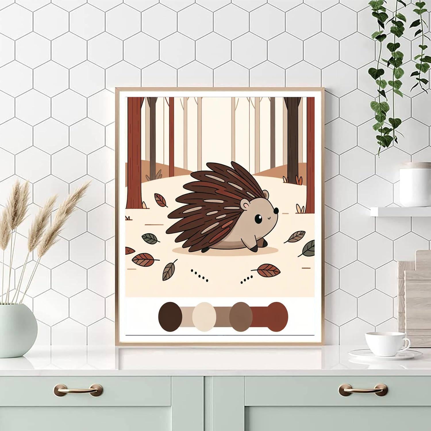 Prancing Porcupine Paint By Numbers Art