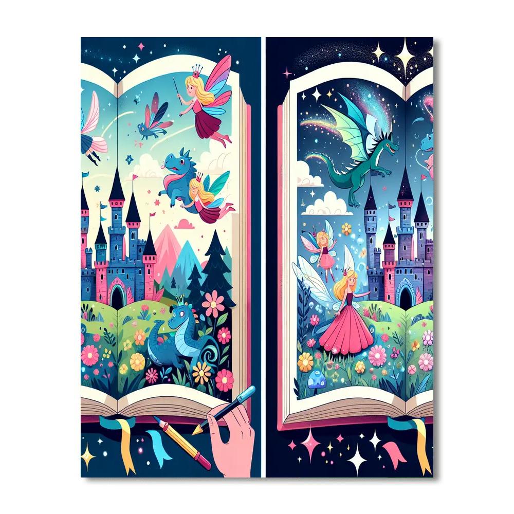Fairytale Storybook Paint By Numbers Art