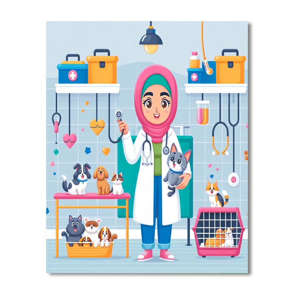 Pet Vet Clinic DIY Paint By Numbers