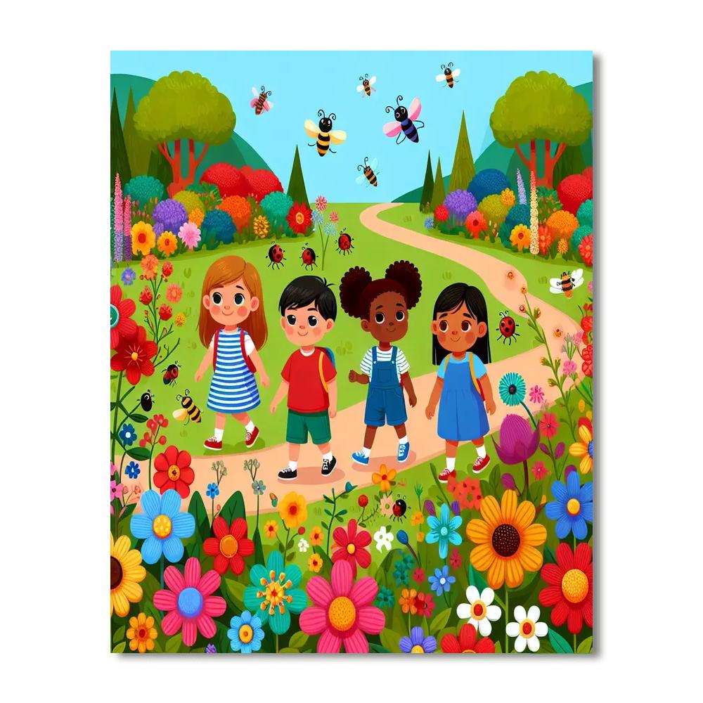 Garden Adventure Trail DIY Paint By Numbers