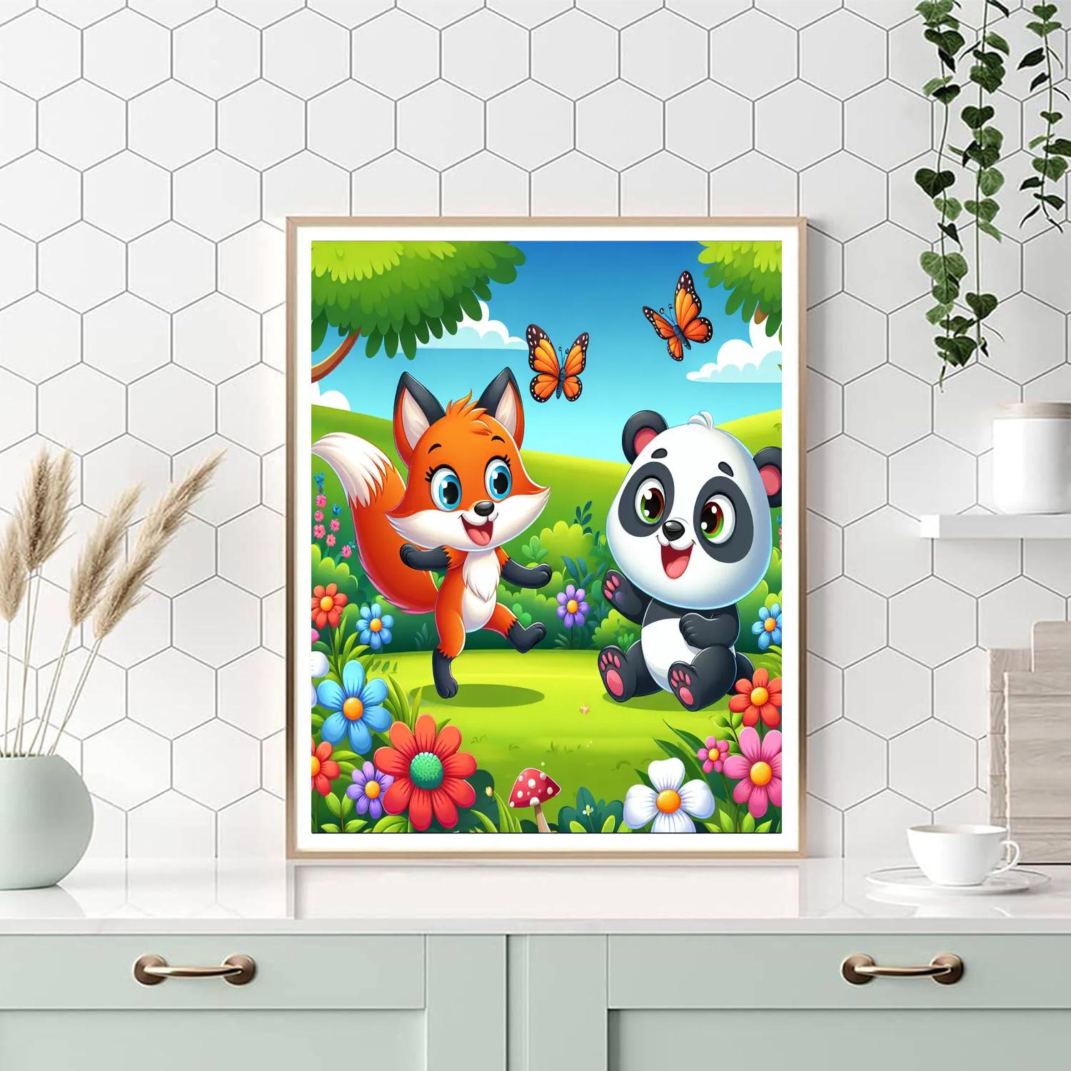 Colorful Animal Adventures Numbered Painting Kits
