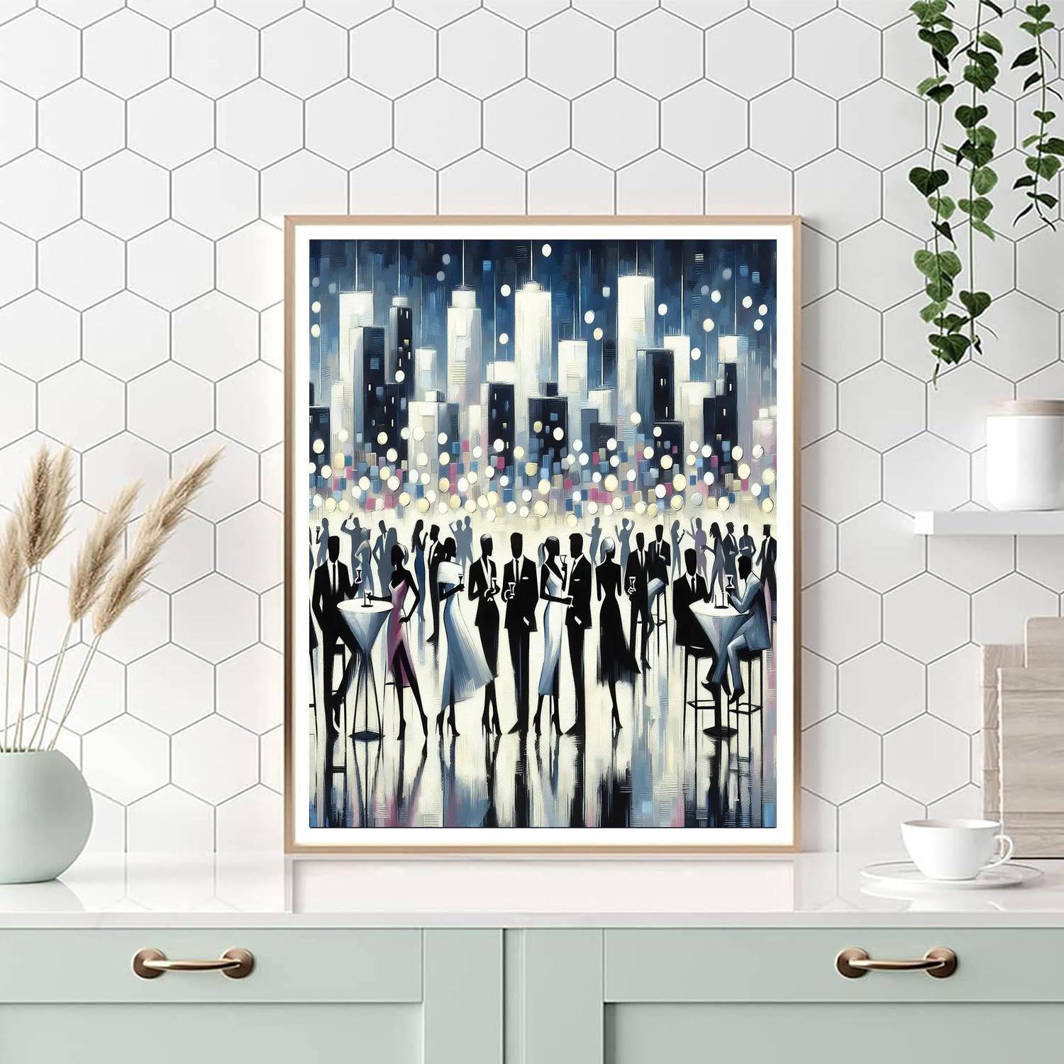 Chic City Rooftop Party Paint By Numbers