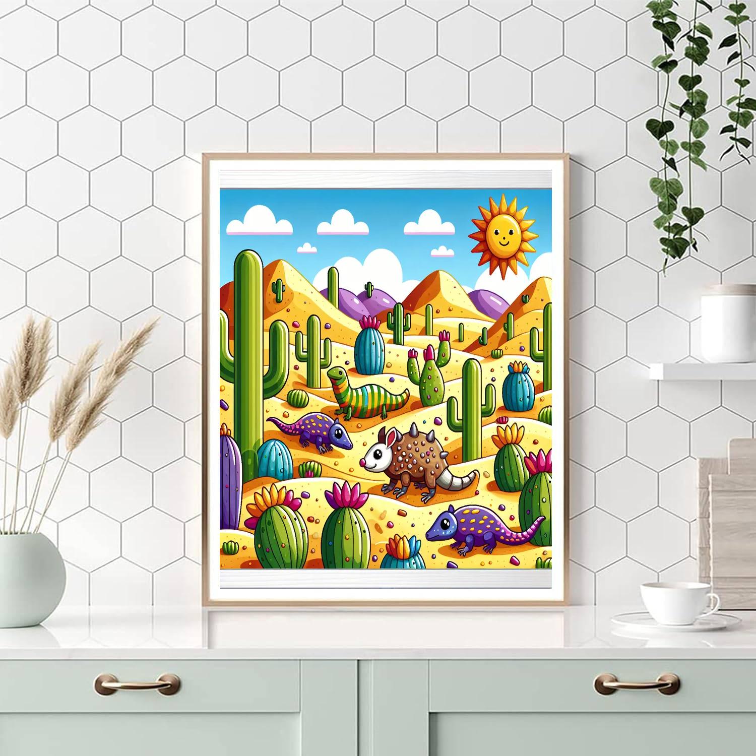Cactus Kingdom Adventure Painting By Numbers Kit