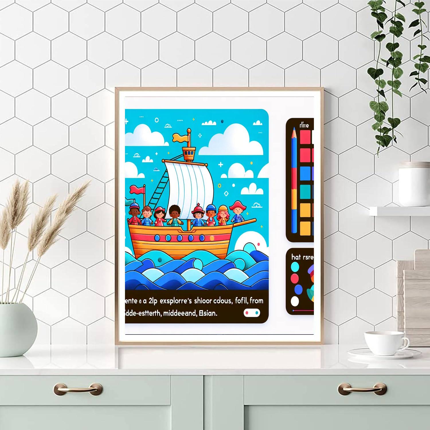 Ocean Explorer's Ship Number Painting