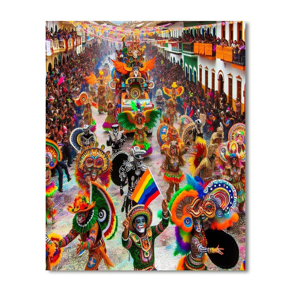 Carnaval De Negros Y Blancos - Pasto Numbered Painting Kits