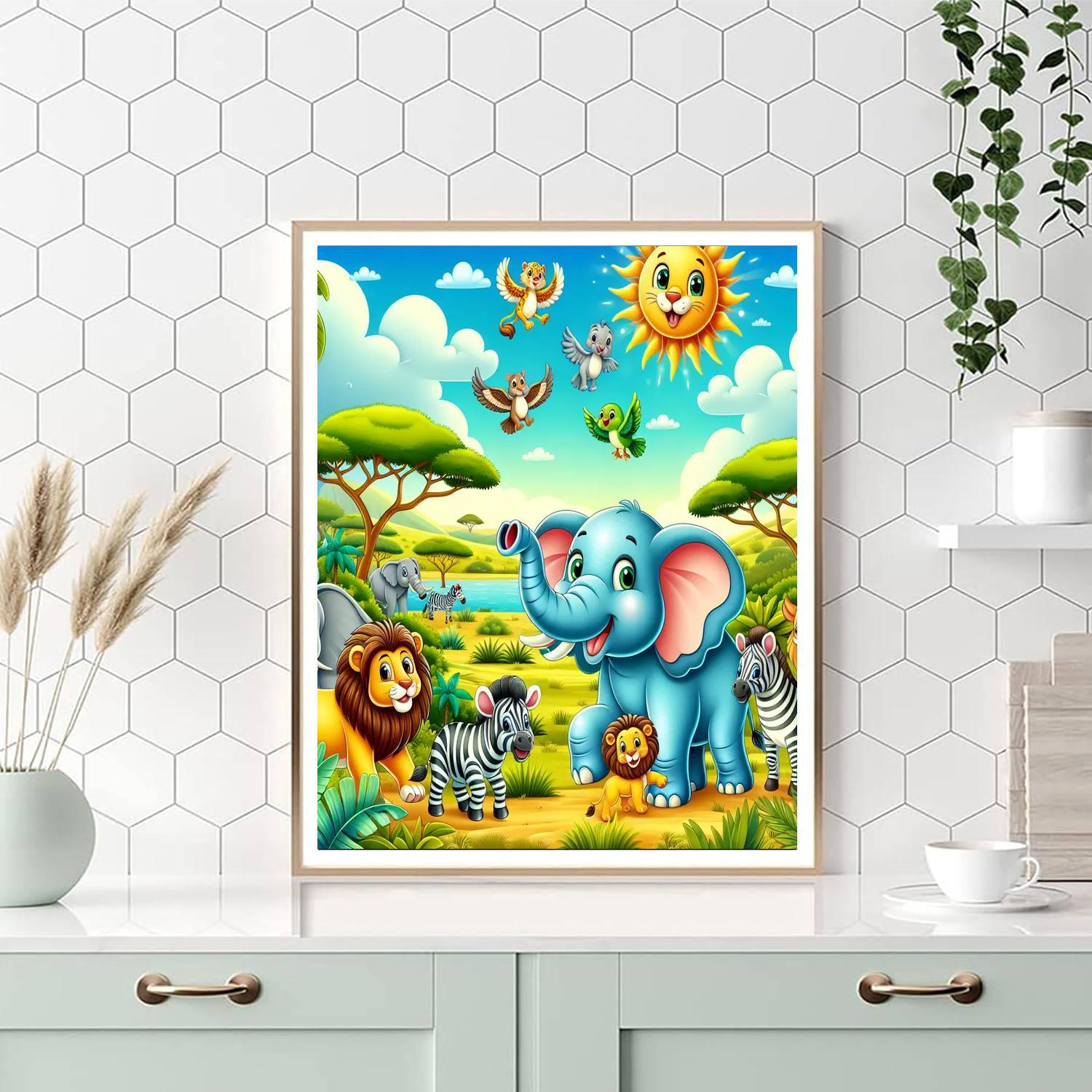 Adventurous Safari For Kids Numbered Painting Kits