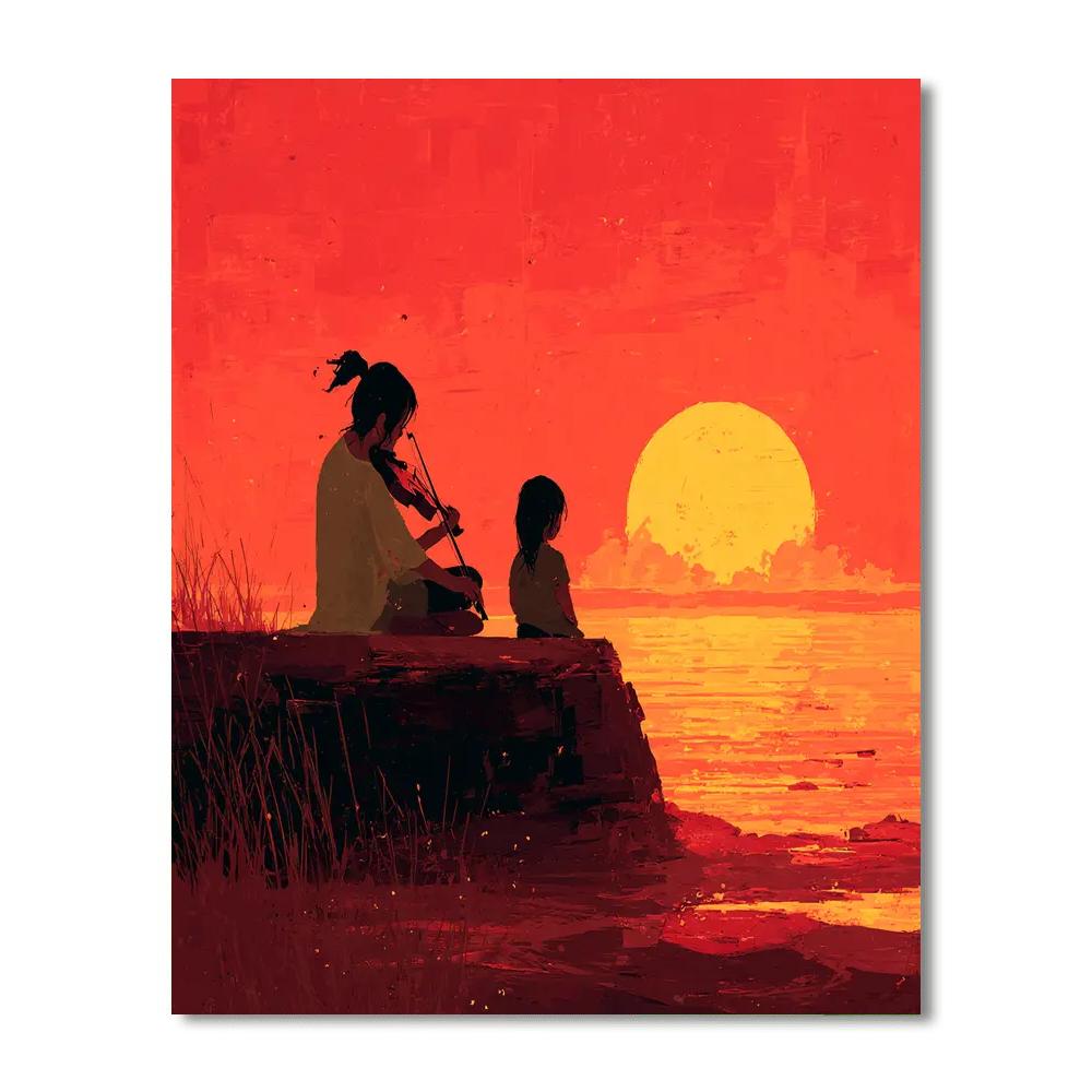 Evening Serenade With Mom DIY Paint By Numbers