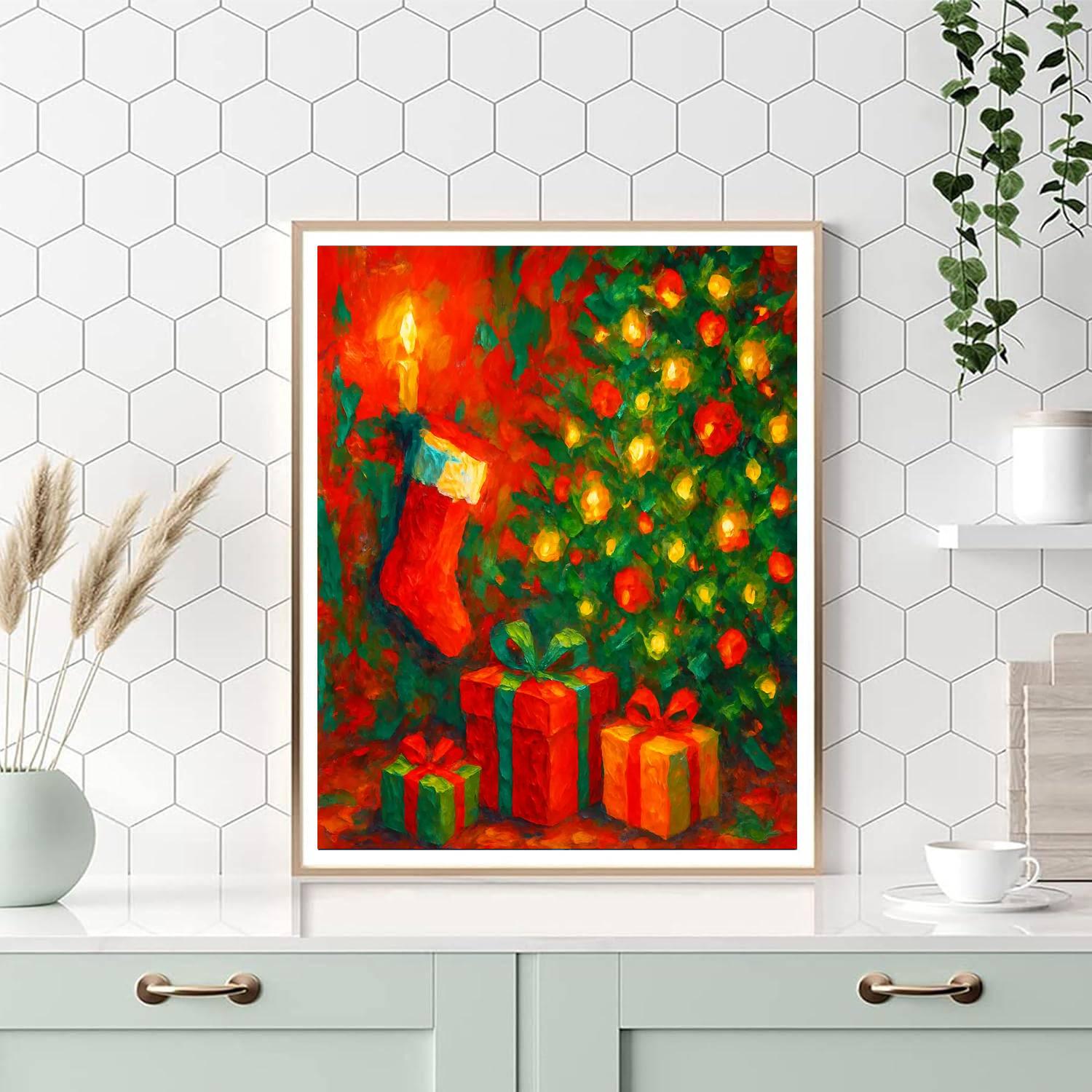Yuletide Cheer Painting Number Kit