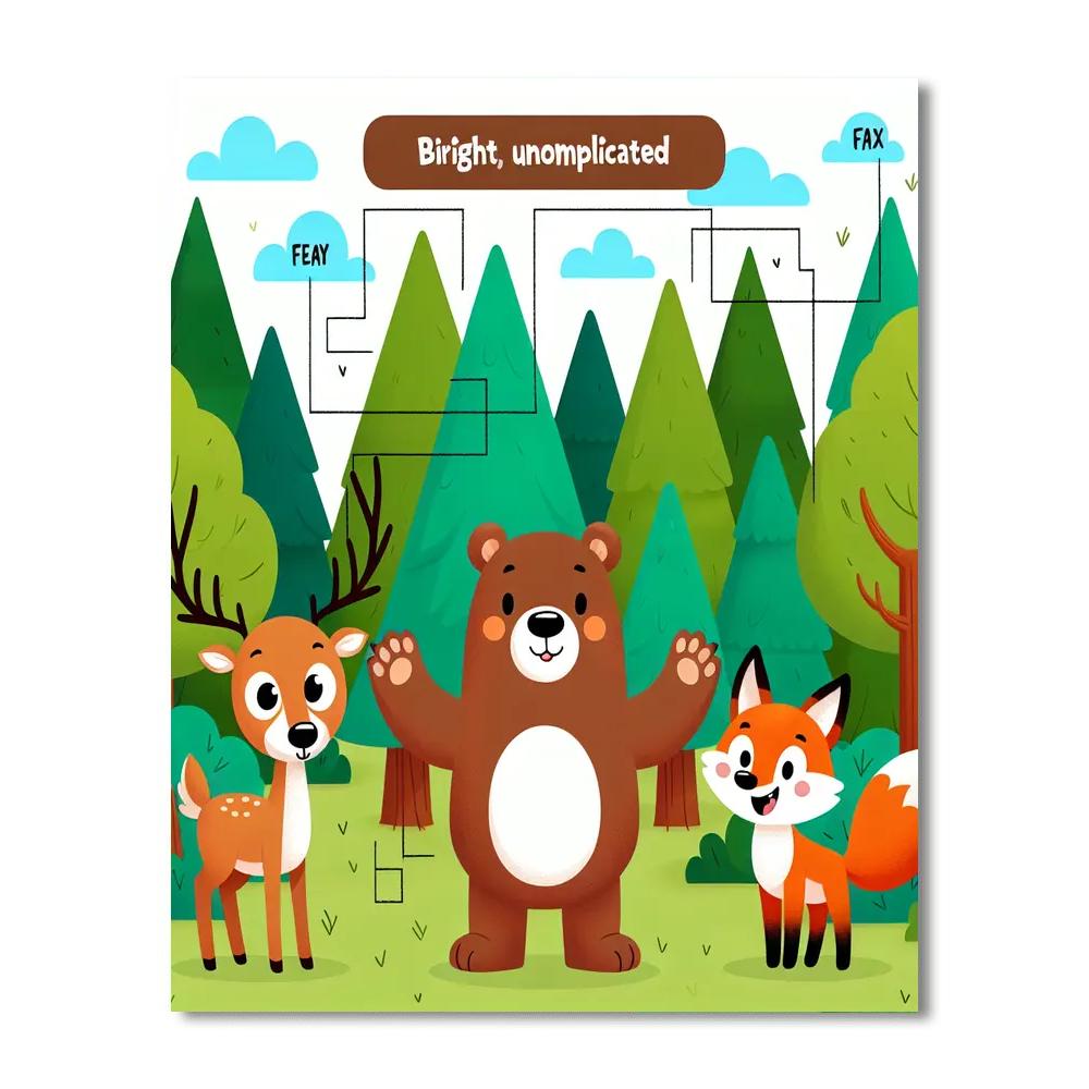 Forest Safari Number Painting