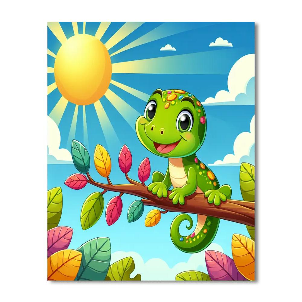 Gigantic Gecko Number Painting