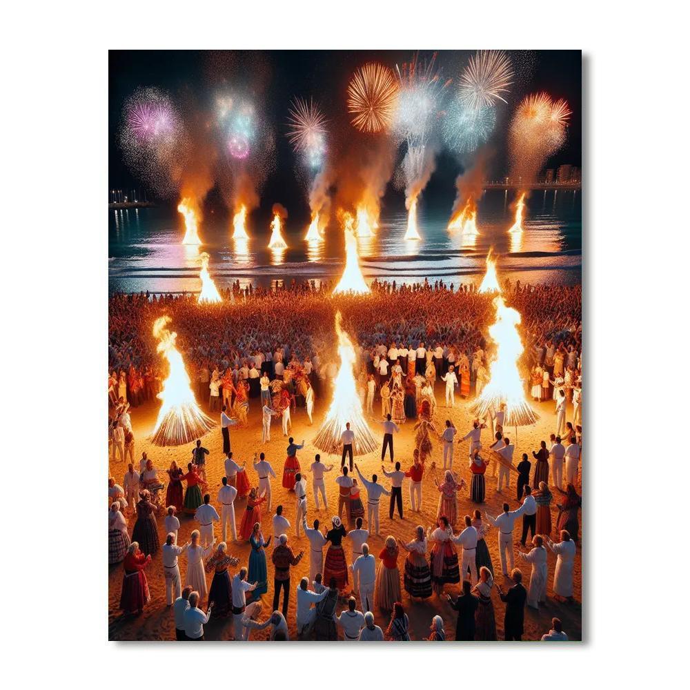 Festival Of San Juan - Spain Paint By Numbers Art