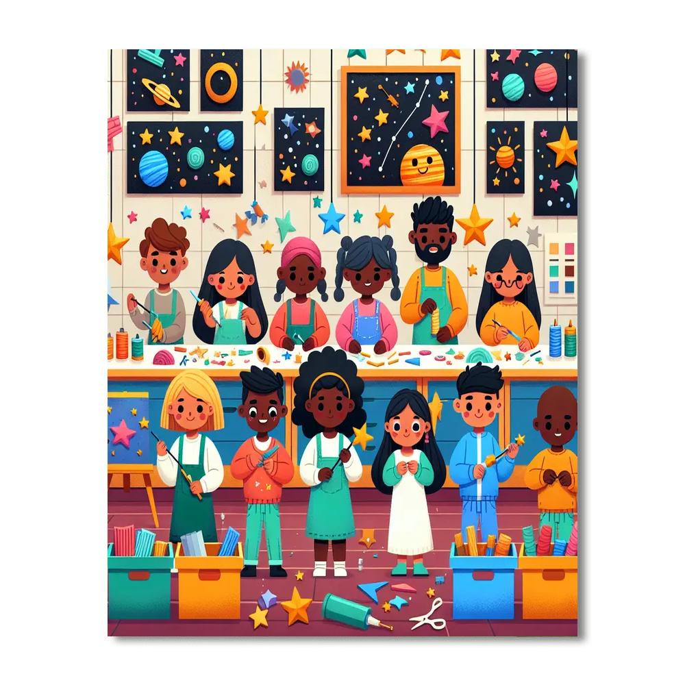 Celestial Crafting Workshop Painting Number Kit