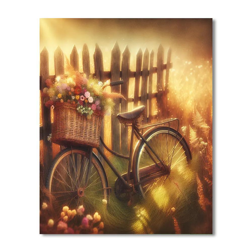 Vintage Bicycle Romance Paint By Numbers