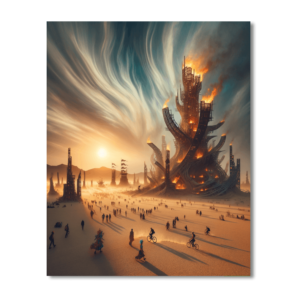 Burning Man - Black Rock Desert, Usa Paint By Number