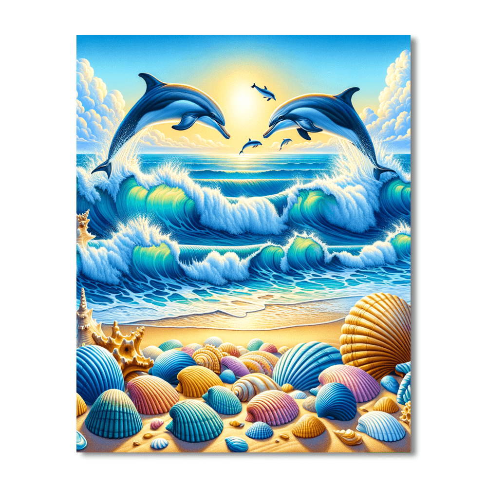 Lively Ocean Shore DIY Paint By Numbers