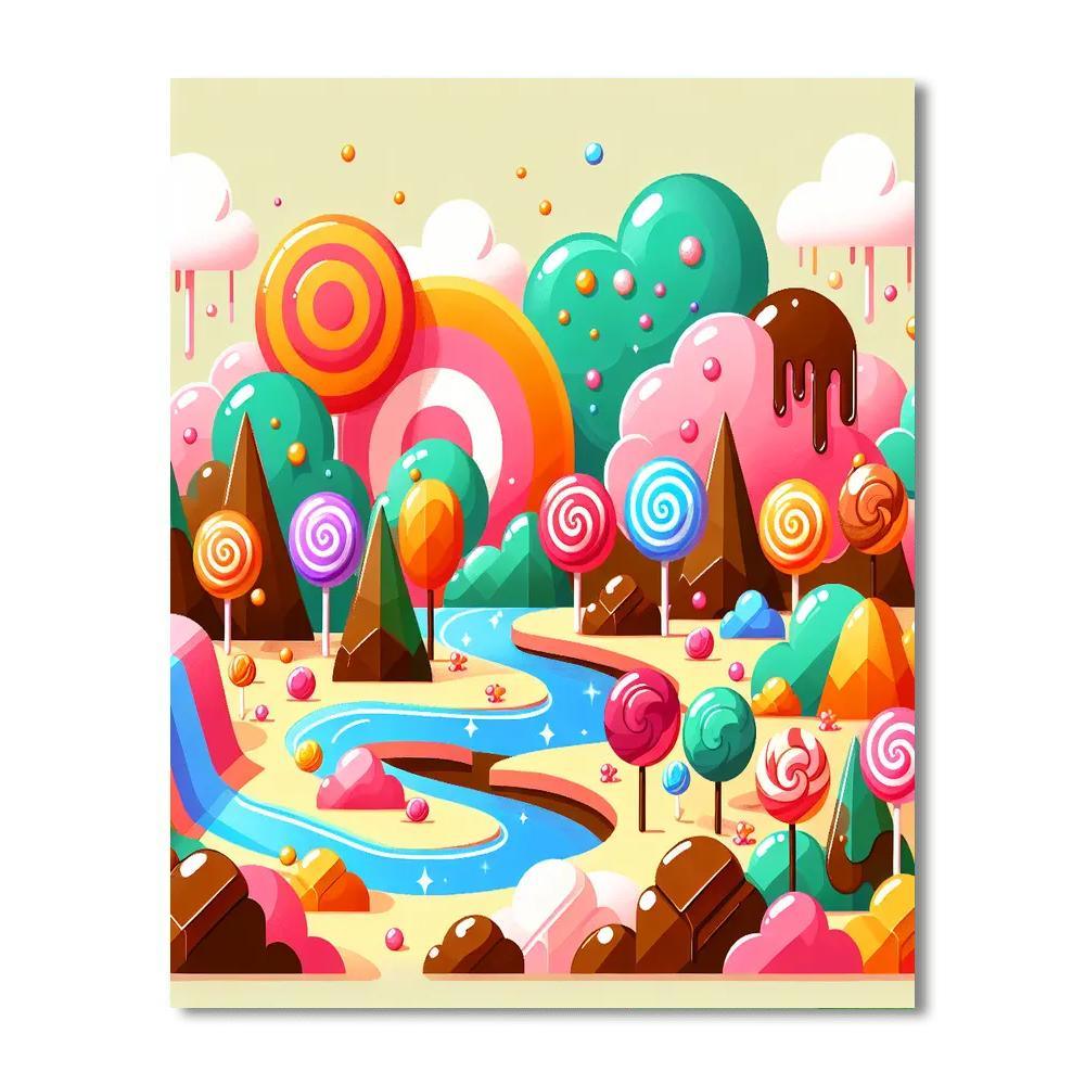 Cheery Candy Land Paint By Number