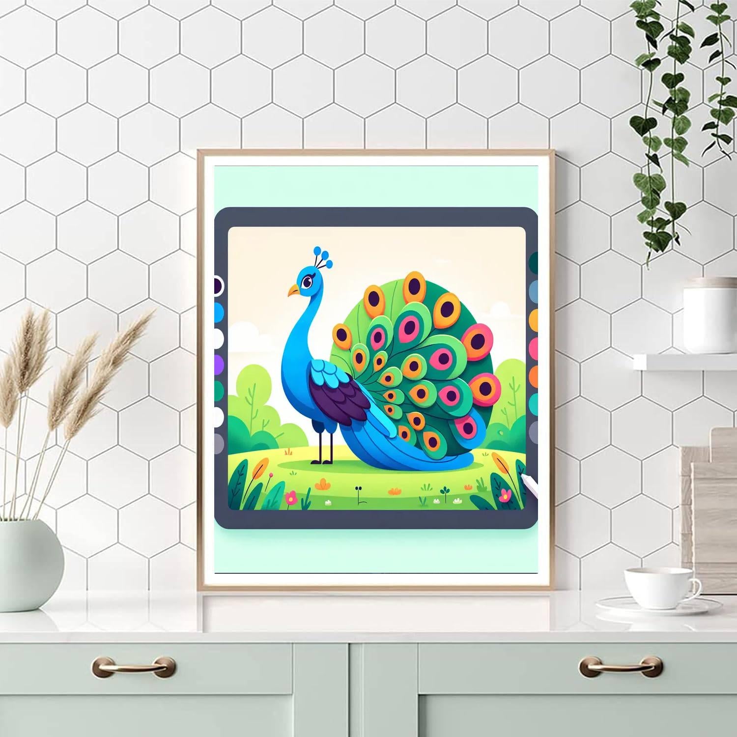 Vibrant Peacock Paint By Numbers Art