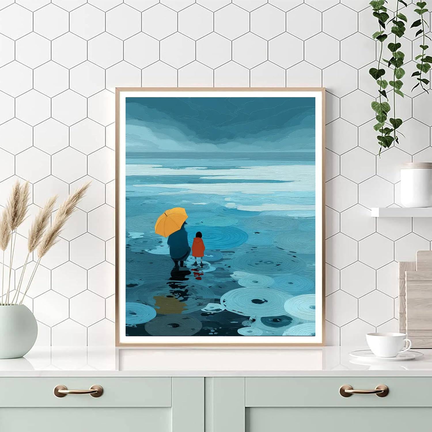 Blissful Rain Showers Numbered Painting Kits