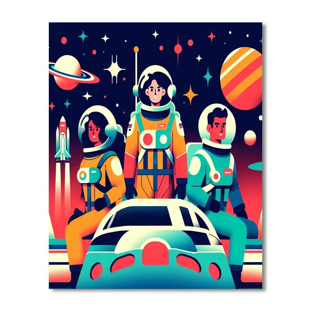 Space Rangers Unite Number Painting