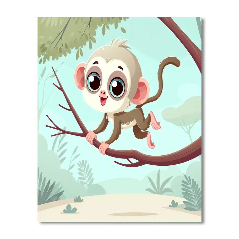 Vibrant Vervet Monkey Paint By Numbers Art