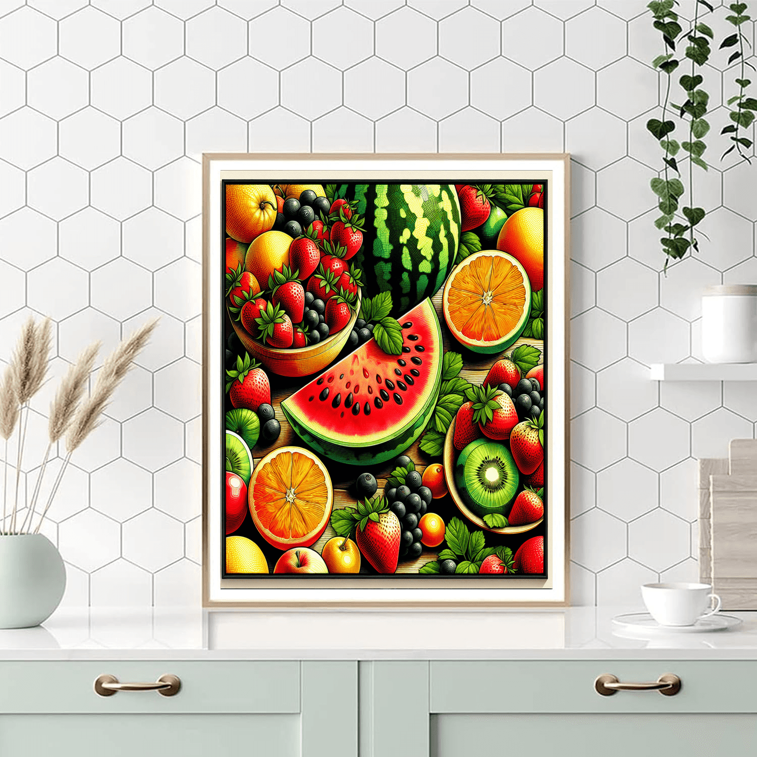 Summer Fruit Fiesta Painting Number Kit