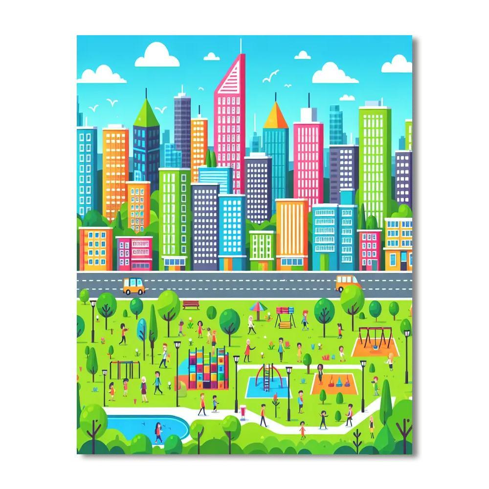 Brilliant Cityscape Paint By Numbers Art