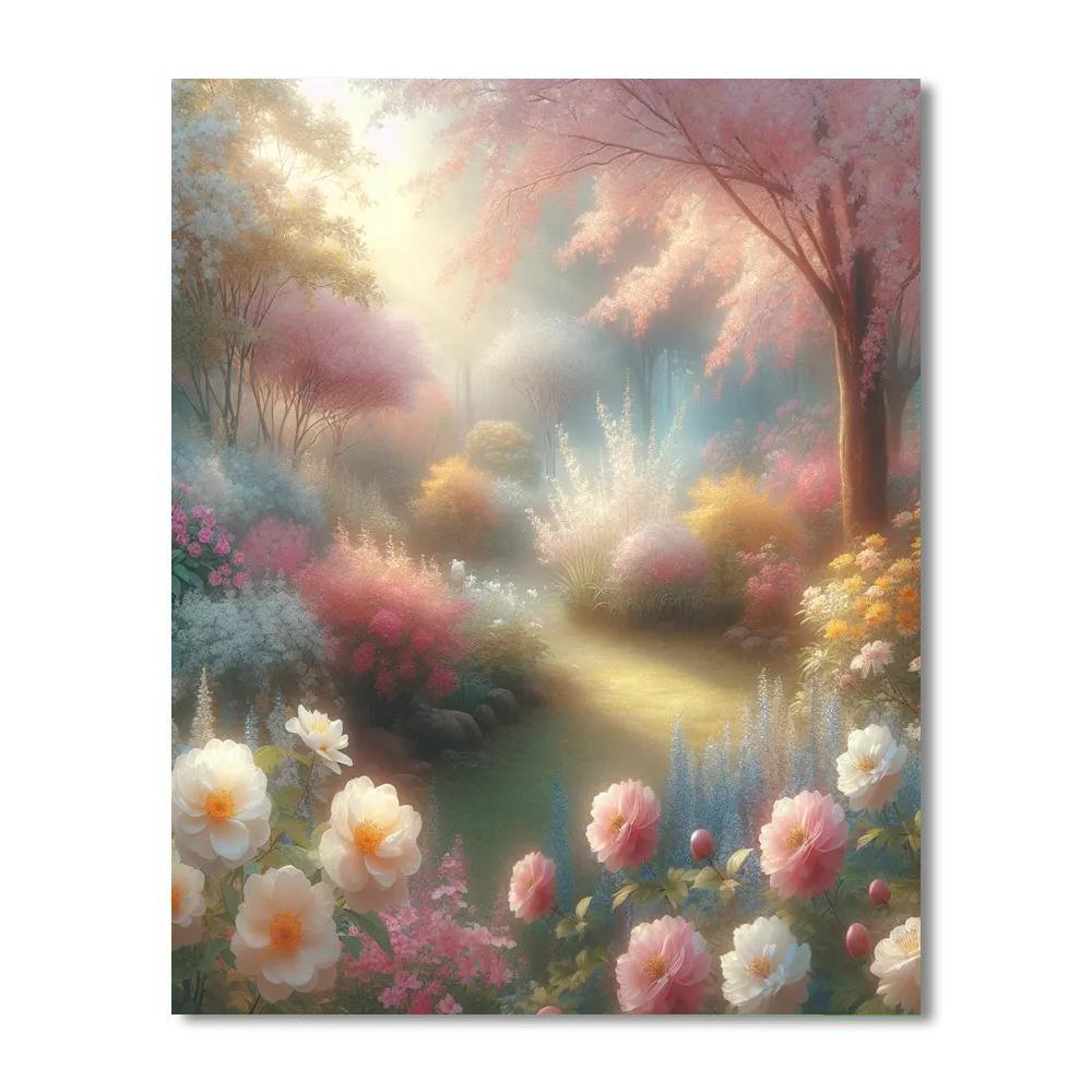 Luminous Garden Sanctuary Painting Number Kit