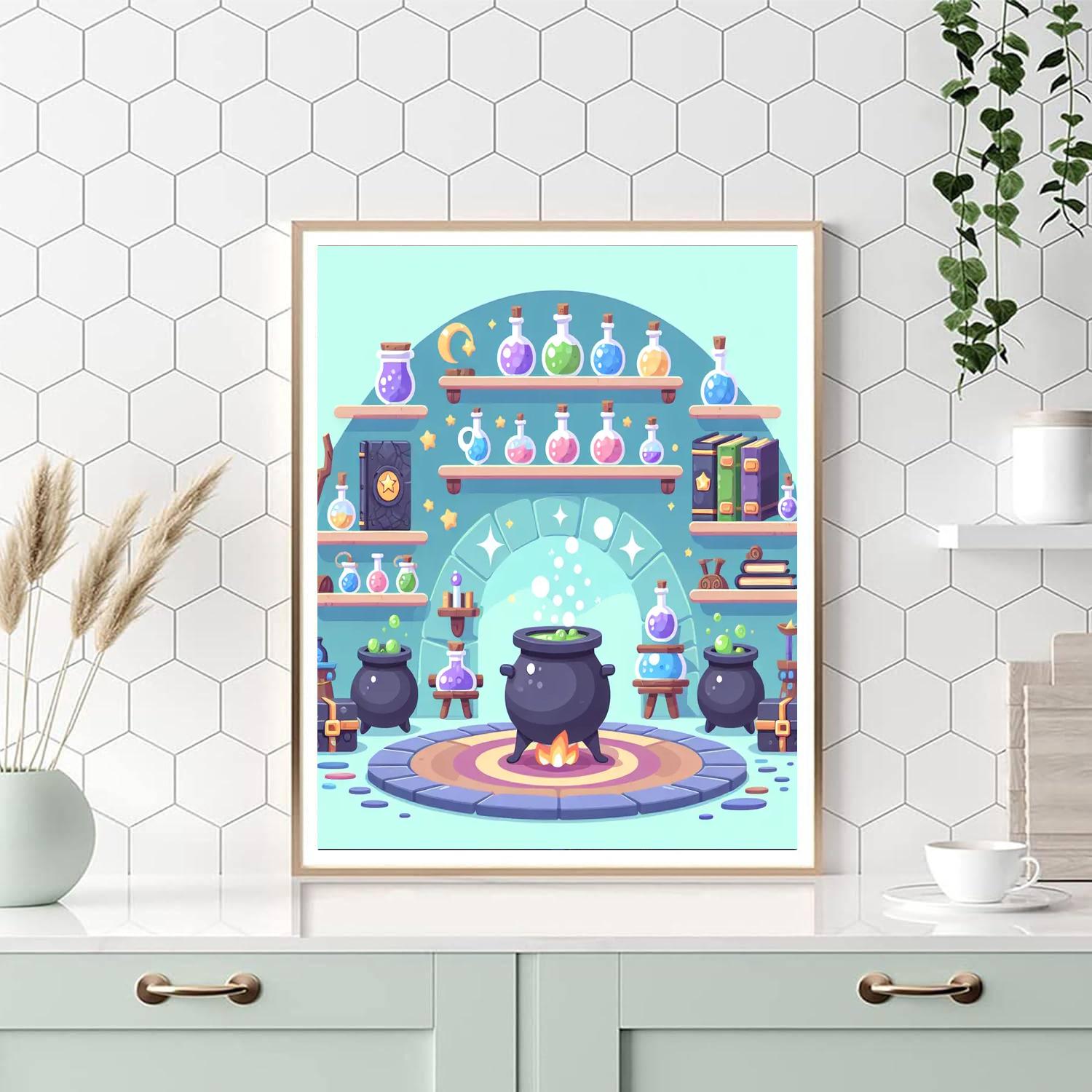 Wizard's Potion Room Paint By Number