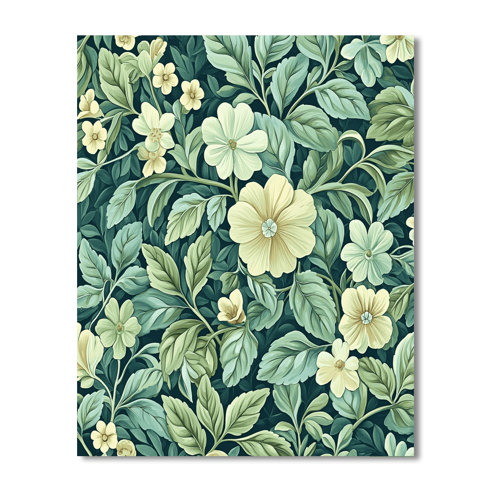 William Morris Inspired Patterns Of Nature's Joy  Paint By Numbers Art