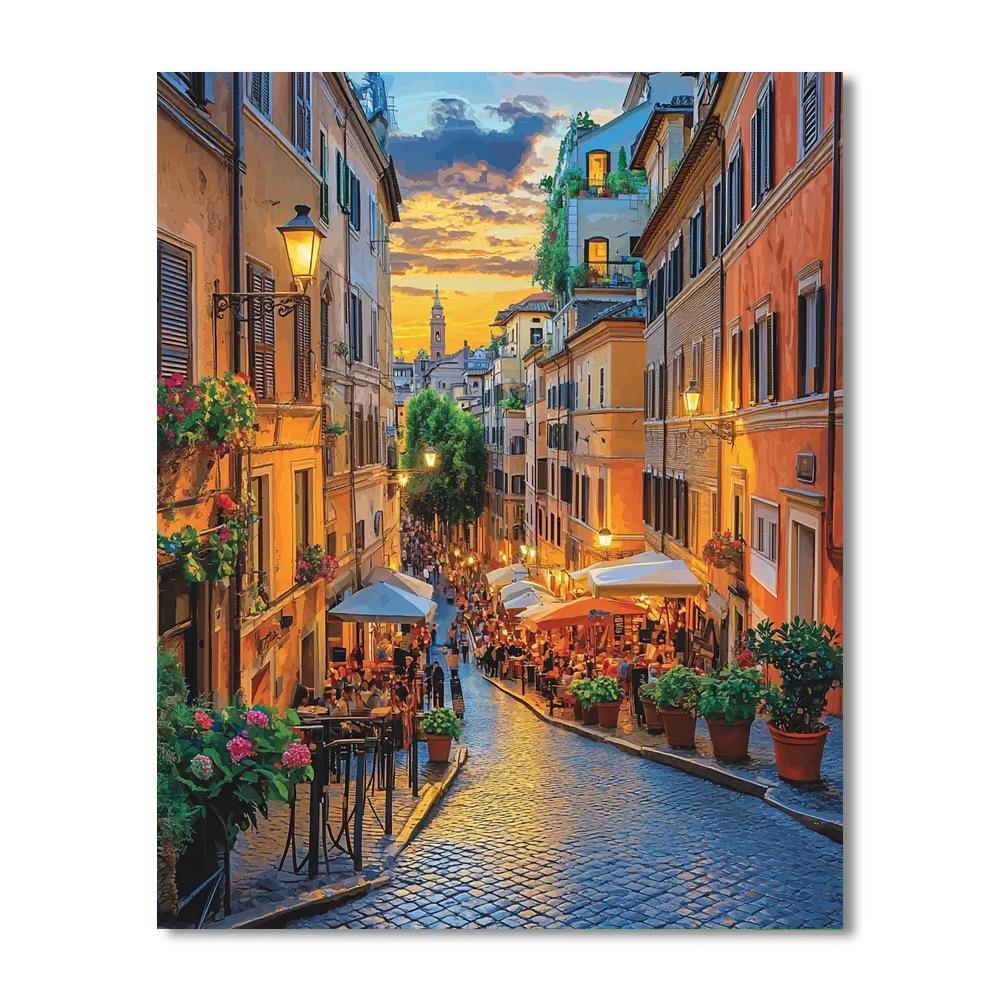 The Eternal City: Rome's Trastevere Painting Number Kit
