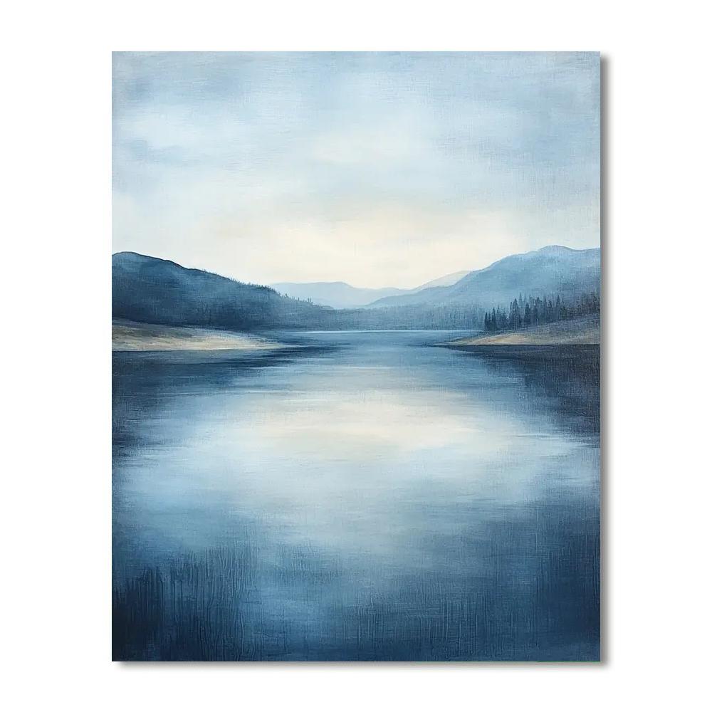 Caspar David Friedrich Inspired Whimsical Reflections  Paint By Color