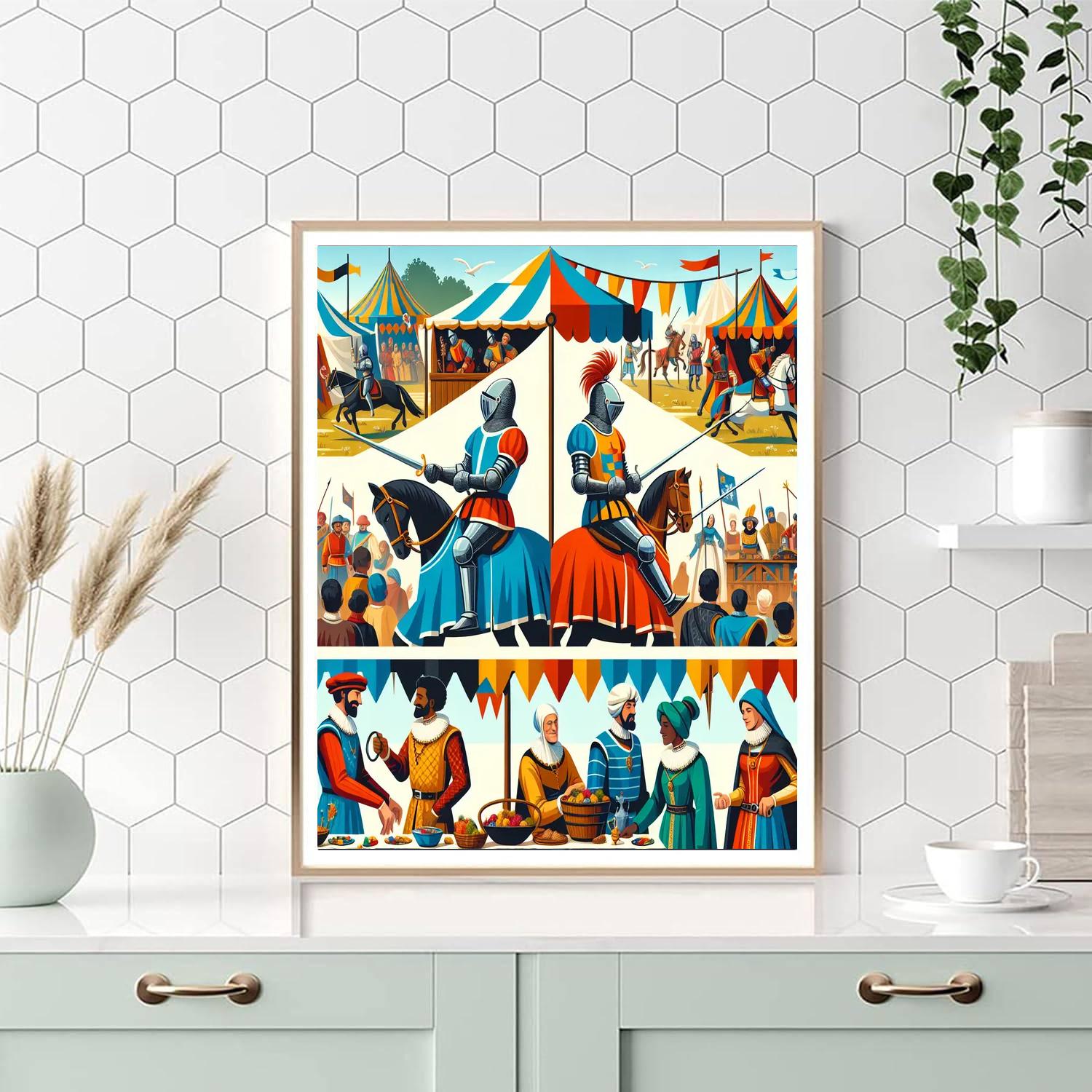 Medieval Festival Fair Paint By Number