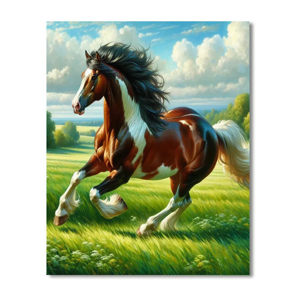 Regal Horse Gallop Number Painting
