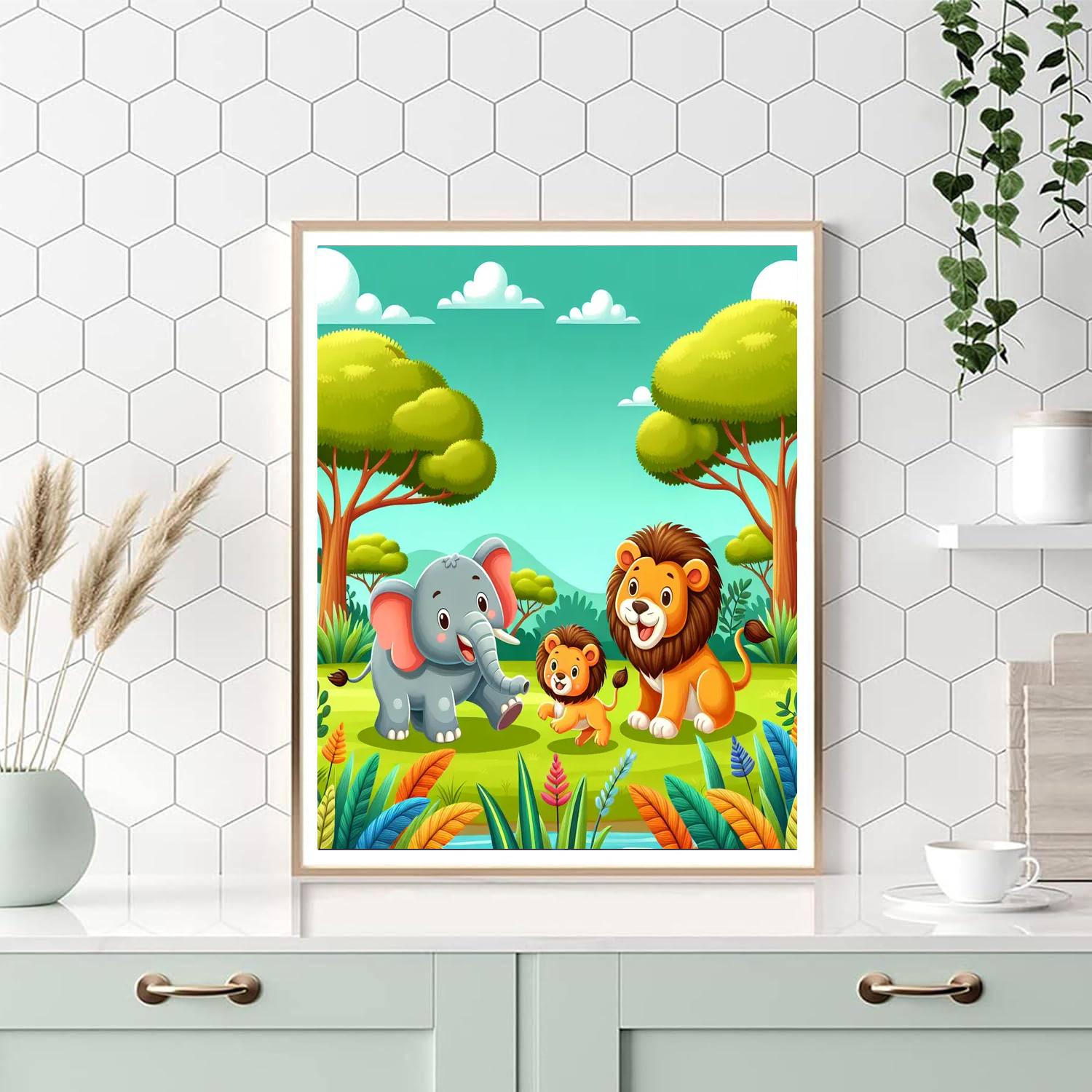 Happy Safari Tour Paint By Numbers