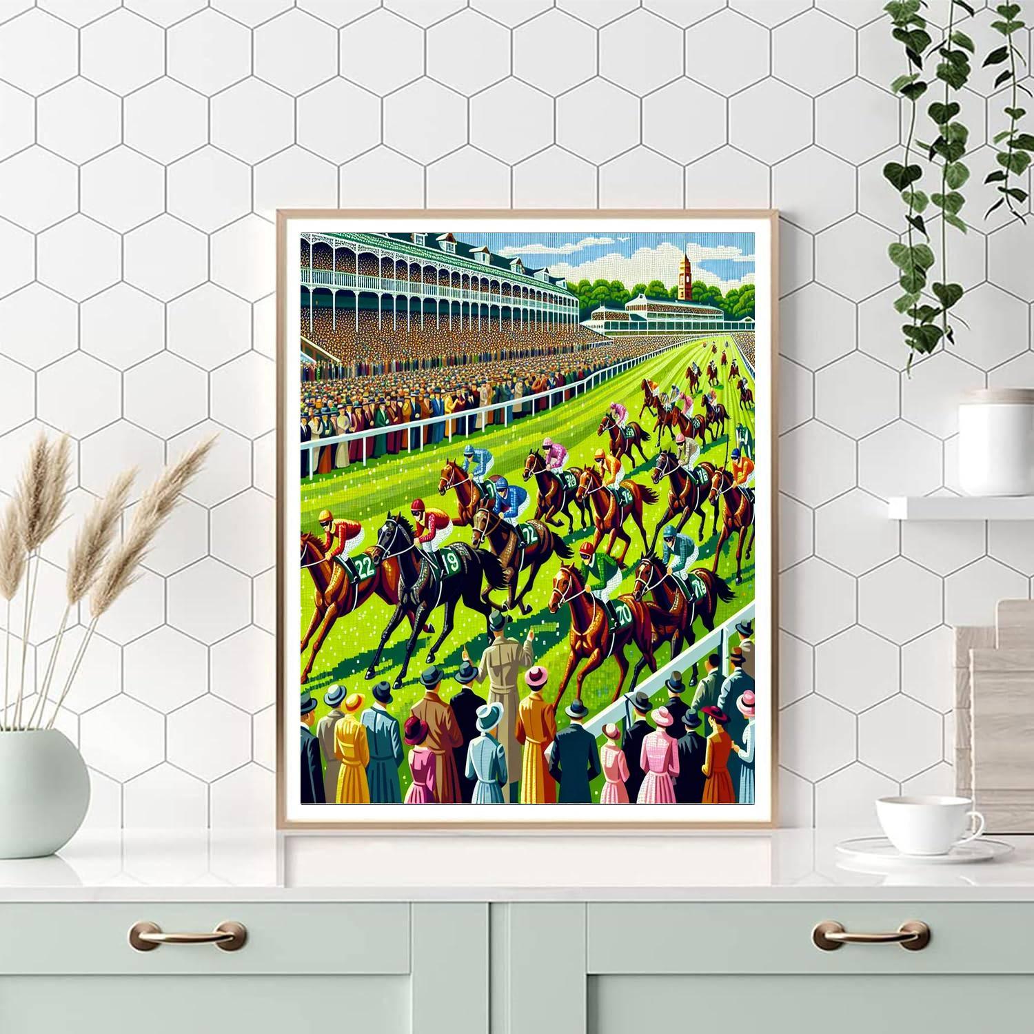 Melbourne Cup Carnival - Melbourne Paint By Numbers Art