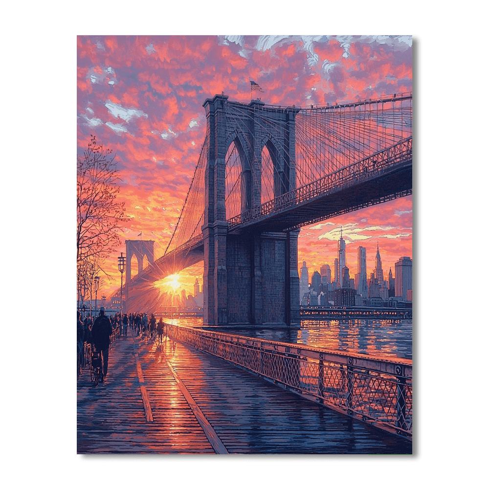 Brooklyn Bridge - New York, Usa Numbered Painting Kits