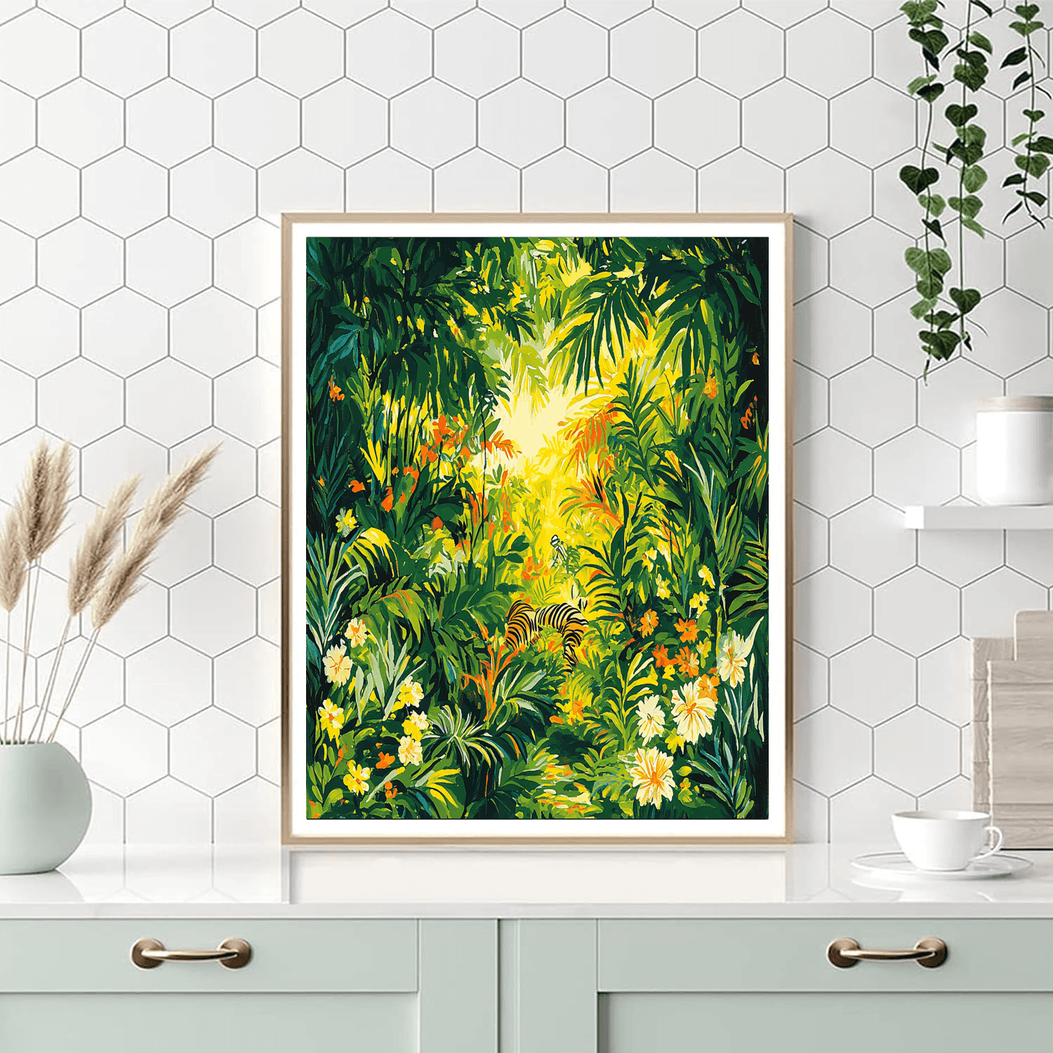 Henri Rousseau Inspired A Day In The Jungle  Paint By Numbers Art