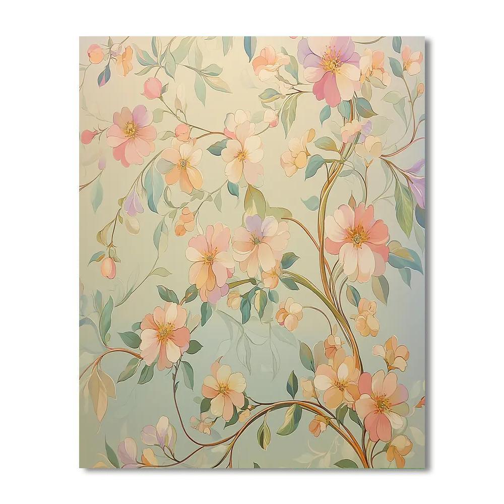 Alphonse Mucha Inspired Wonders Of Spring  Numbered Painting Kits