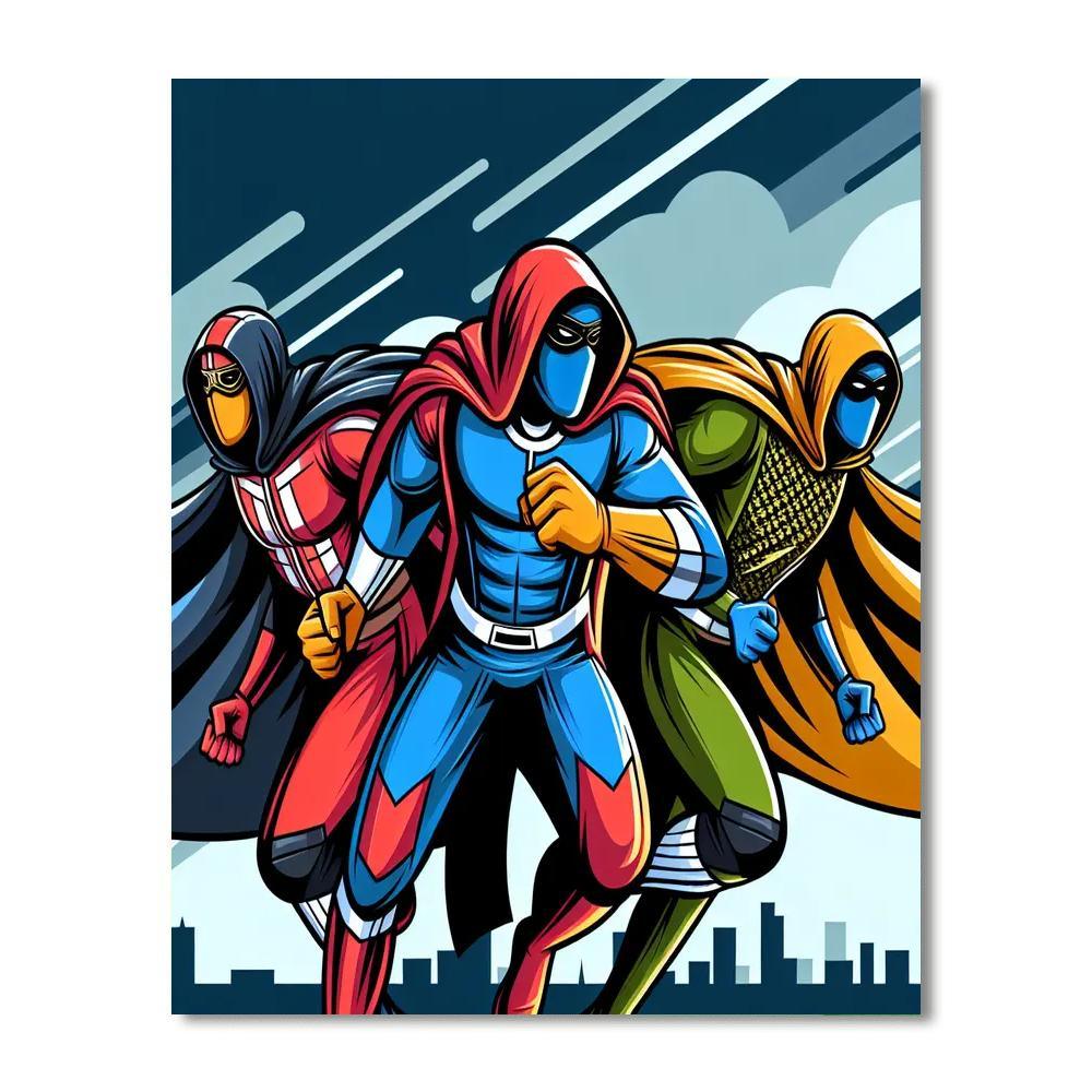 Superheroes Assemble Paint By Numbers Kits