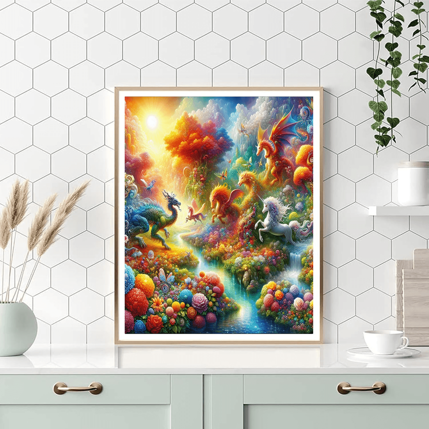 Mythical Creatures Kingdom Numbered Painting Kits