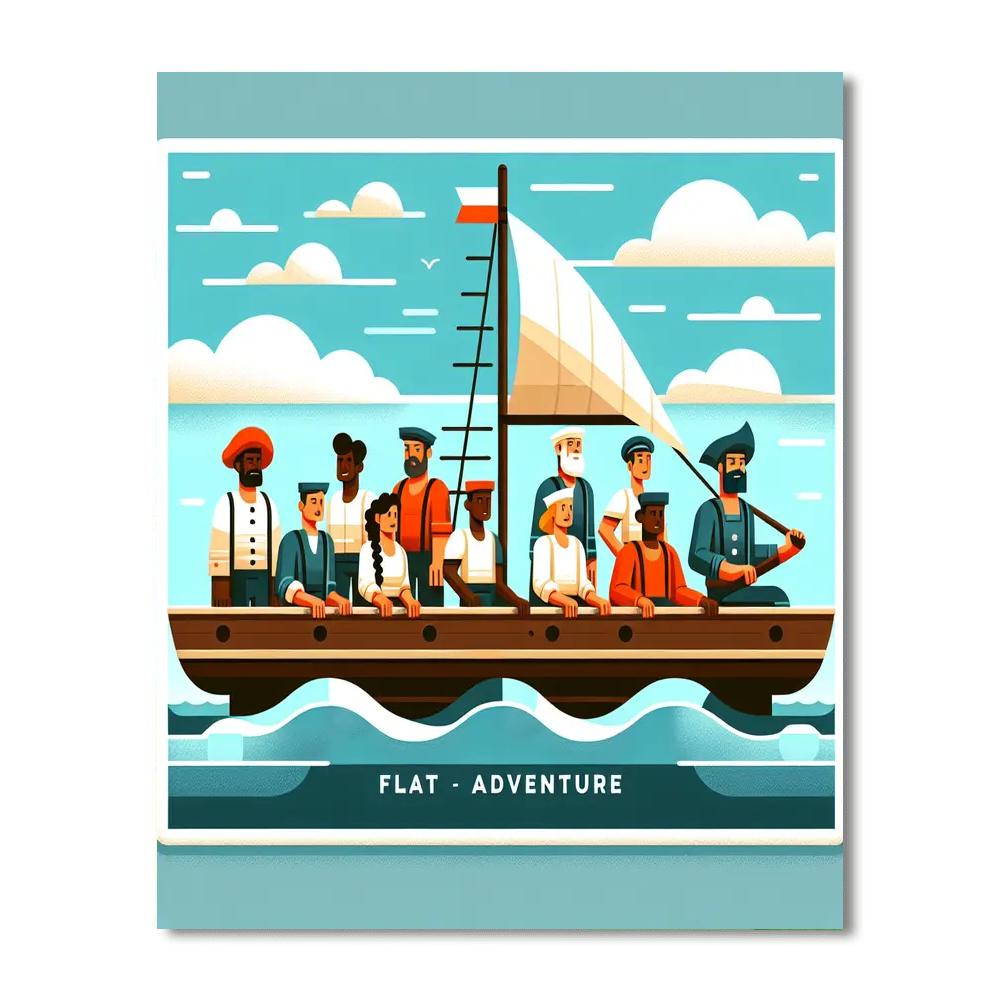 Seafaring Sailor Adventures Paint By Numbers Art