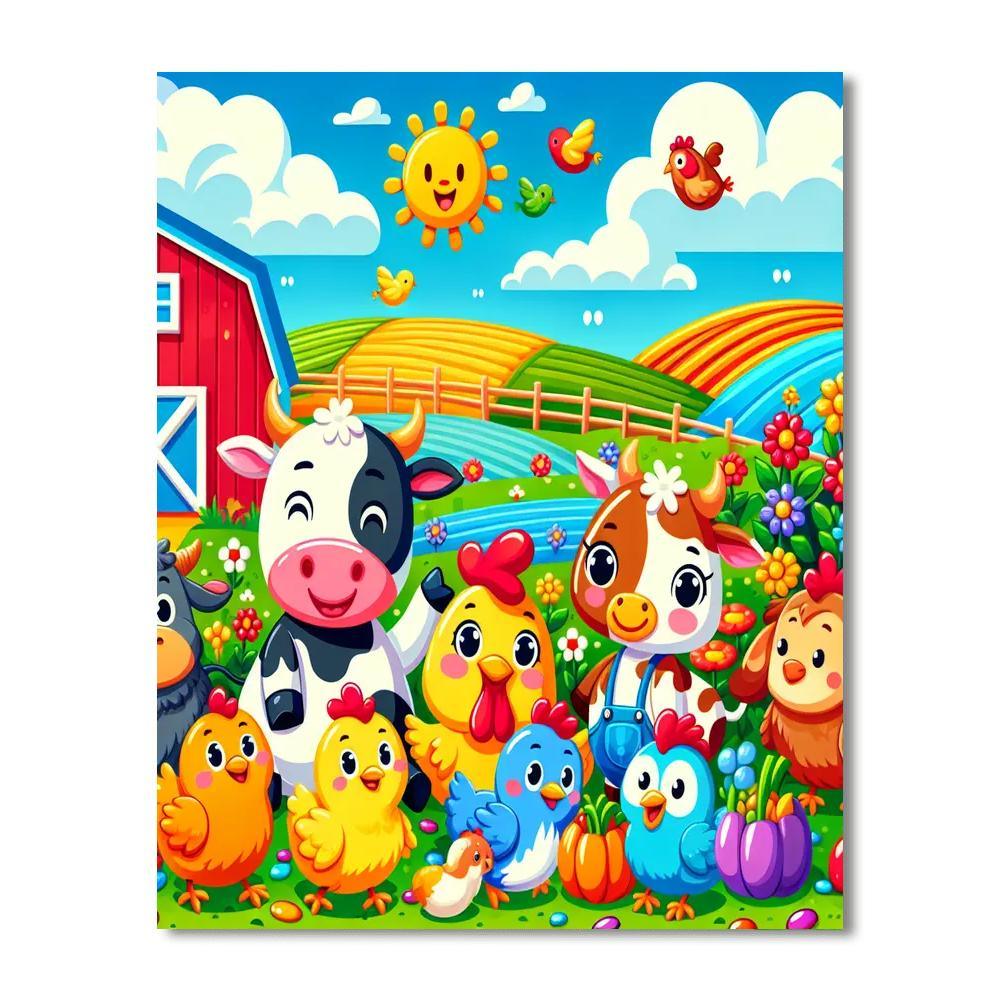 Fabulous Farm Fun Paint By Color