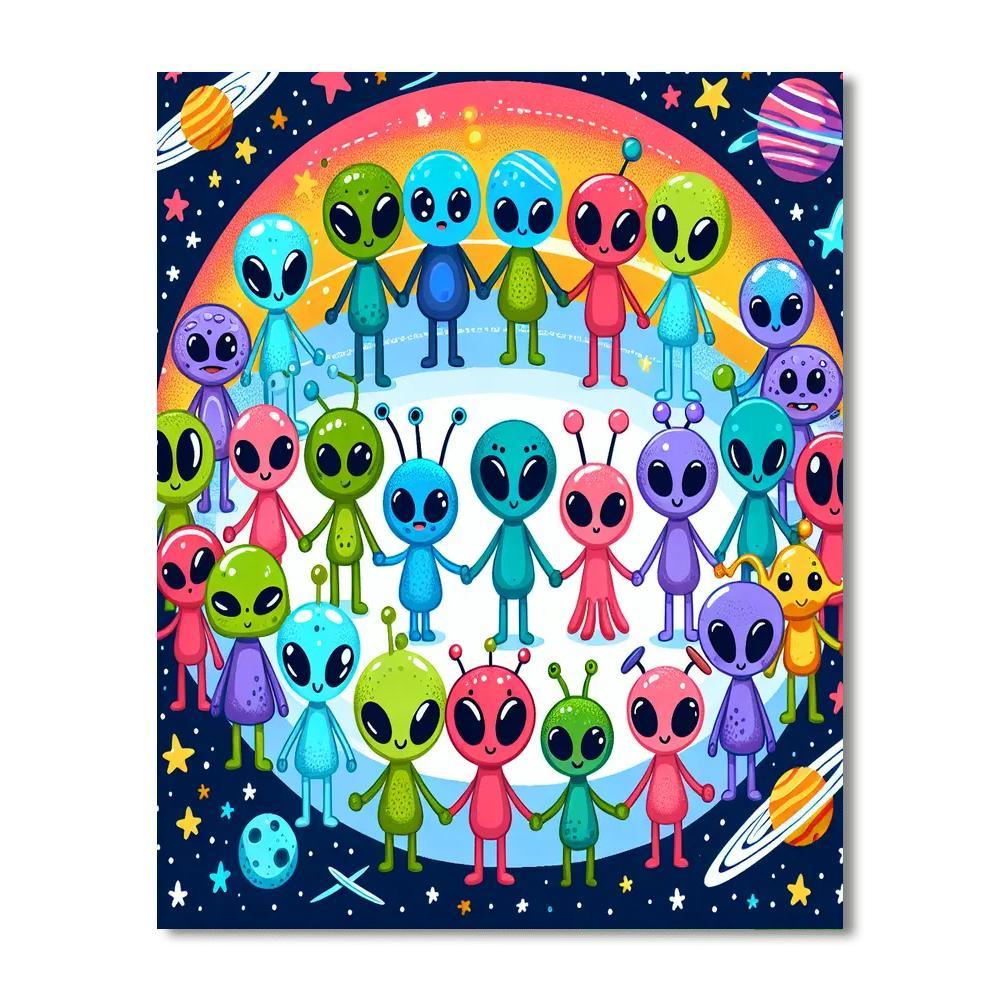 Galactic Friendship Circle Painting By Numbers Kit