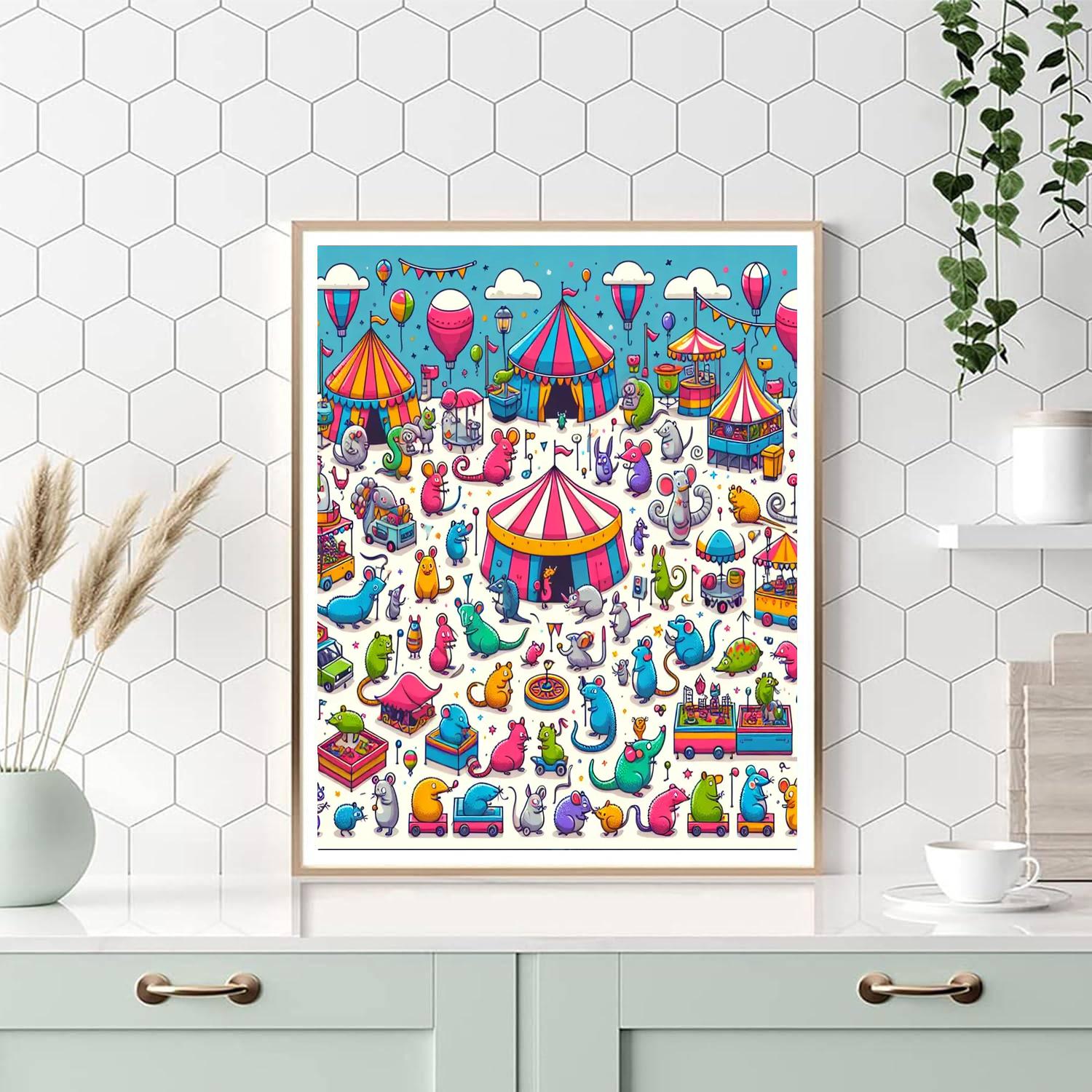 Colorful Critter Carnival Paint By Color