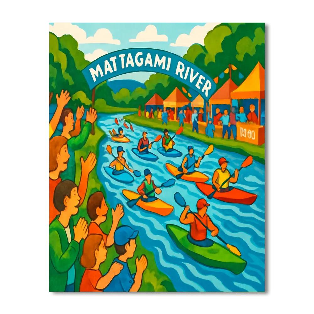 The Great Canadian Kayak Challenge - Timmins Painting By Numbers Kit